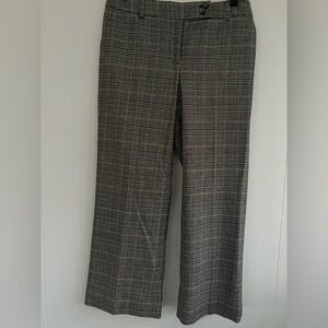 Talbots Petites Wool Blend Plaid Hounstooth Lined Slacks Trousers Pants Size 4p
